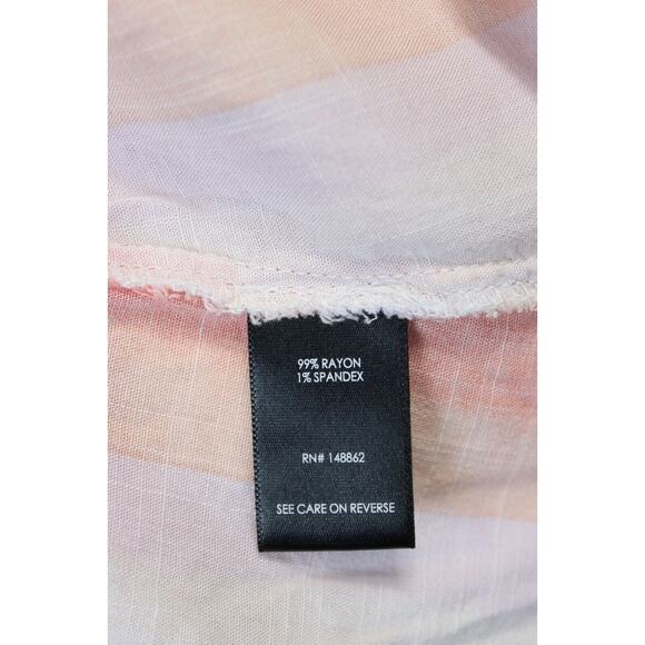 Torrid Babydoll Tunic Top Women 4X Sleeveless Tiered Stripe Peach Pastel Colors - Picture 8 of 10